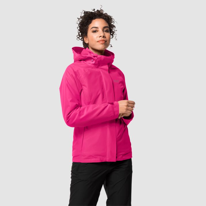 Chamarra Outdoor Jack Wolfskin Iceland Voyage 3in1 Mujer Rosas Mexico-1486351